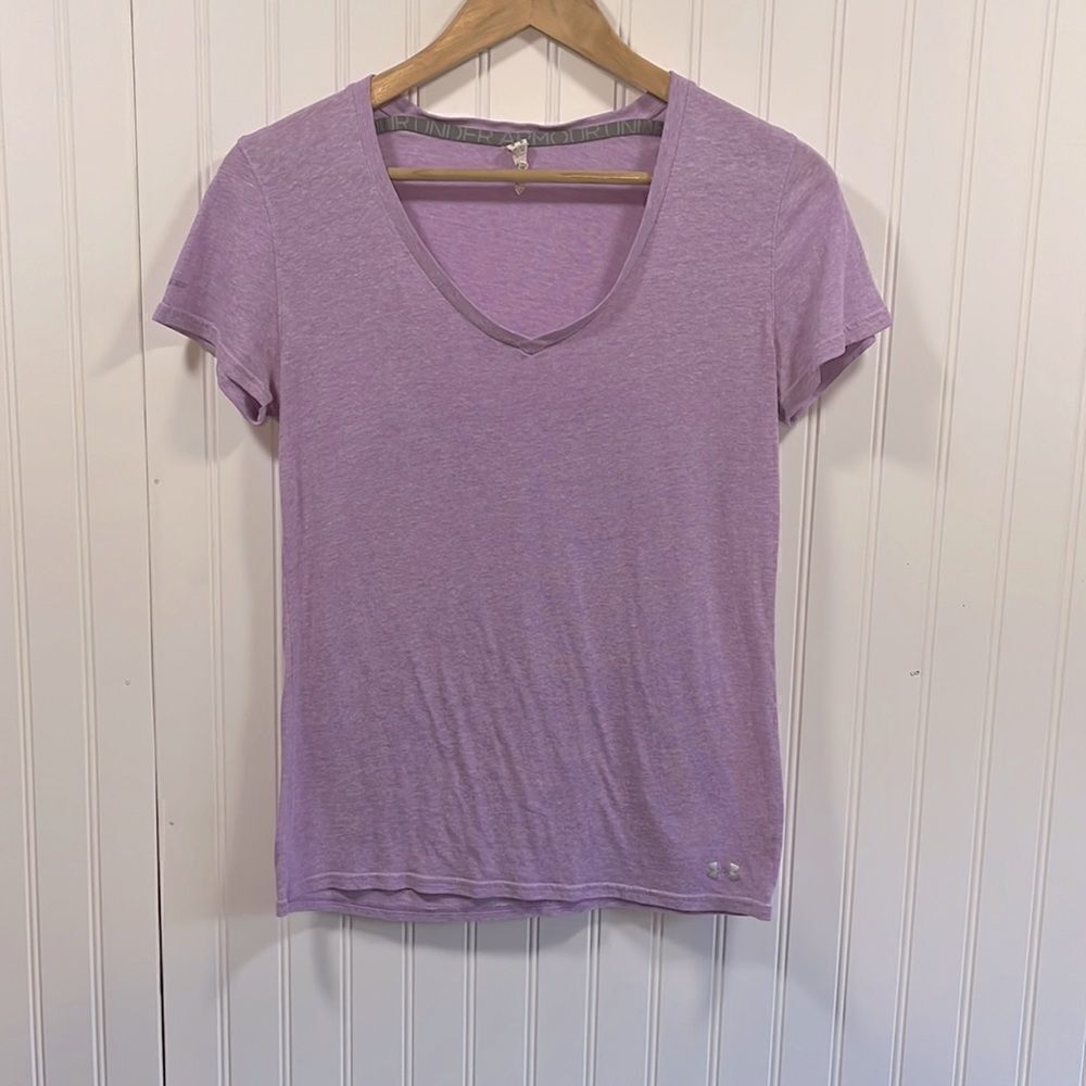 Under Armour purple v-neck tee